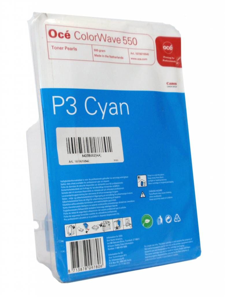 Océ 1070010540 Cyan Toner Cartridge for Océ ColorWave 550