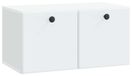 Support mural meuble TV 59,5 x 31 x 30 cm Blanc Bois modifié