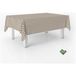 ECOMMERC3 Vichy Tafelkleed, vuilafstotend, rechthoekig, 300 x 140 cm, extra zacht en waterdicht, taupe