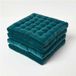 Unyqoos® Set van 4 fluwelen stoelkussens, petrol vert