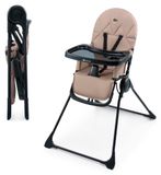 Chaise enfant beige - Pliable - 5 kg - Plateau et repose-pieds