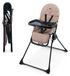 Chaise enfant beige - Pliable - 5 kg - Plateau et repose-pieds