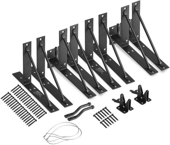 VEVOR Poorthoekbeugel Beugel 2 Sets Anti-Doorzak Poortframe Hardware Ijzer