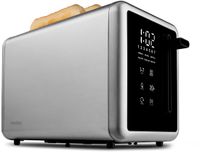 MEDION Broodrooster MD12102 (2 sleuven, LED-aanraakscherm, 7 bruiningsniveaus, 5 automatische programma’s) zilver