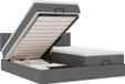 vidaXL - Ottoman bed with mattresses - 160x200cm - fabric - dark grey
