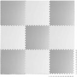 Ricokids Grote schuimrubberen puzzelmat wit-grijs 180x180cm 9 stuks