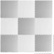 Ricokids Grote schuimrubberen puzzelmat wit-grijs 180x180cm 9 stuks