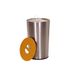 Household Essentials 7081-1 Ronde metalen wasmand - Verwijderbare voeringzak en houten deksel - Roestvrij staal