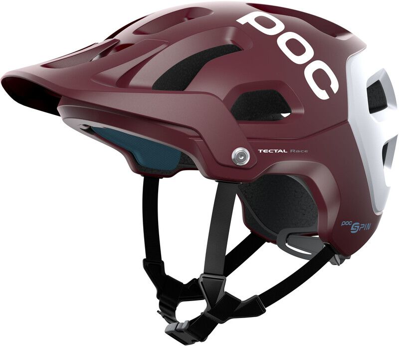 POC Tectal Race Spin Fietshelm - propylene red/hydrogen white matt