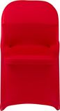 VEVOR Stoelhoezen, 50 stuks, rood polyester elastaan, stretch hoezen voor bruiloft, feest, diner, banket, platte voorstoelhoezen, geschikt voor stoelafmetingen tot 45 x 46 x 77 cm