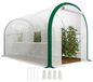 Serre de jardin – Serre – Modèle en saillie, 3,5 x 2 x 2 mètres – Cadre en métal – Porte zippée – Fenêtres en filet – Vert olive