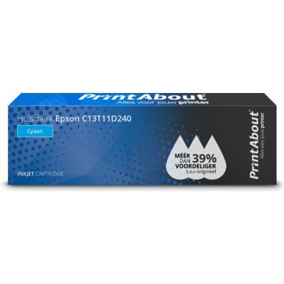 PrintAbout Ink Cartridge C13T11D240 Cyan High Capacity Compatible with Epson