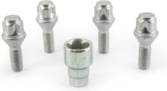 H&R Wielslotenset M12x1.50x26mm - Conisch - 4 slotbouten incl. adapter