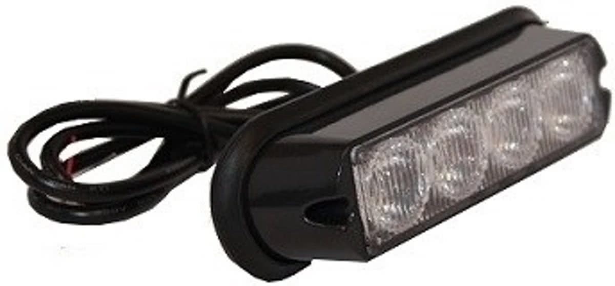 ABC-LED ORANJE bumper flitser - E keurmerk - R65 - 4 LED - synchronisatie