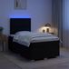 Maison Exclusive - lit boxspring LED avec matelas, noir, 120 x 190 cm, rembourré