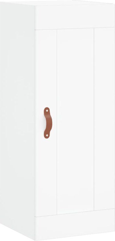 vidaXL Wandkast 34,5x34x90 cm bewerkt hout wit
