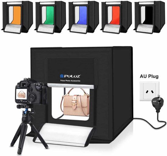 PULUZ 40 cm Vouwen Draagbare 30 W Foto Verlichting Studio Schieten Tent Box Kit met 6 Kleuren Achtergronden