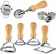 Ibenzoa® Ravioli Uitsteekvormpjes Set - 5 Stuks, Deegwielvormer & Pasta Stempels