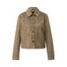 s.Oliver BLACK LABEL suèdelook imitatieleren jas - cognac