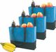 Merkloos / Sans marque L-Shop-Team Nederland B.V. Boodschappentas - 3x stuks - blauw - 38 x 29 x 10 cm - groot - draagtas - strandtas