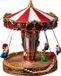 Feeric Lights & Christmas Kerstdorp kerst tafereel - Draaimolen - draaiend - met led verlichting - 26 cm