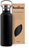 Bambaw® 1 Liter RVS Thermosfles - Zwart