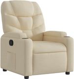 vidaXL Fauteuil réglable tissu crème
