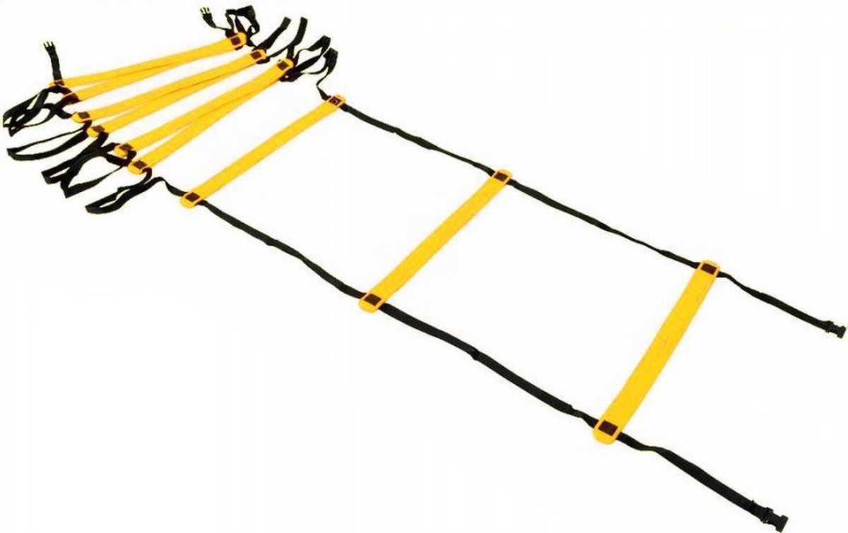 Precision Trainingsladder Indoor 400 X 51 Cm Nylon Zwart/geel