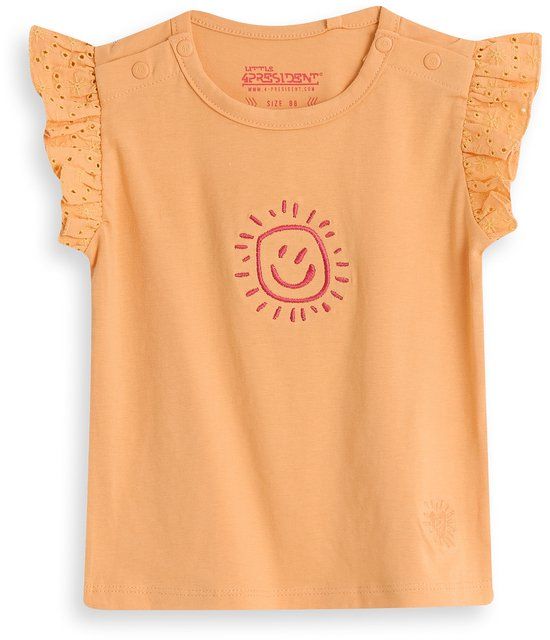 4PRESIDENT T-shirt meisjes - Peach cobler - Maat 110