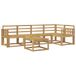 vidaXL Salon de jardin 6 pcs Blanc Bois d'acacia massif