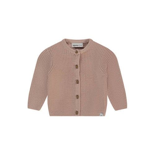 Babyface vest oudroze grof gebreid