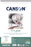 Canson Tekenpapier Spiraalblok Gekorreld A5 180g/m Wit