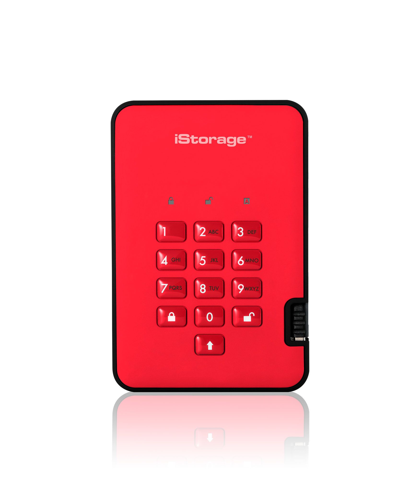 iStorage diskAshur 2 - Externe SSD - 256GB - Rood