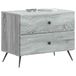 vidaXL Nachtkastje Grijs sonoma 62 x 34,5 x 47,5 cm Bewerkt hout
