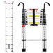 TEENO Telescopische ladder 3,2 m van aluminium, telescopische ladder opvouwbaar met afneembare haak, maximale belasting 150 kg