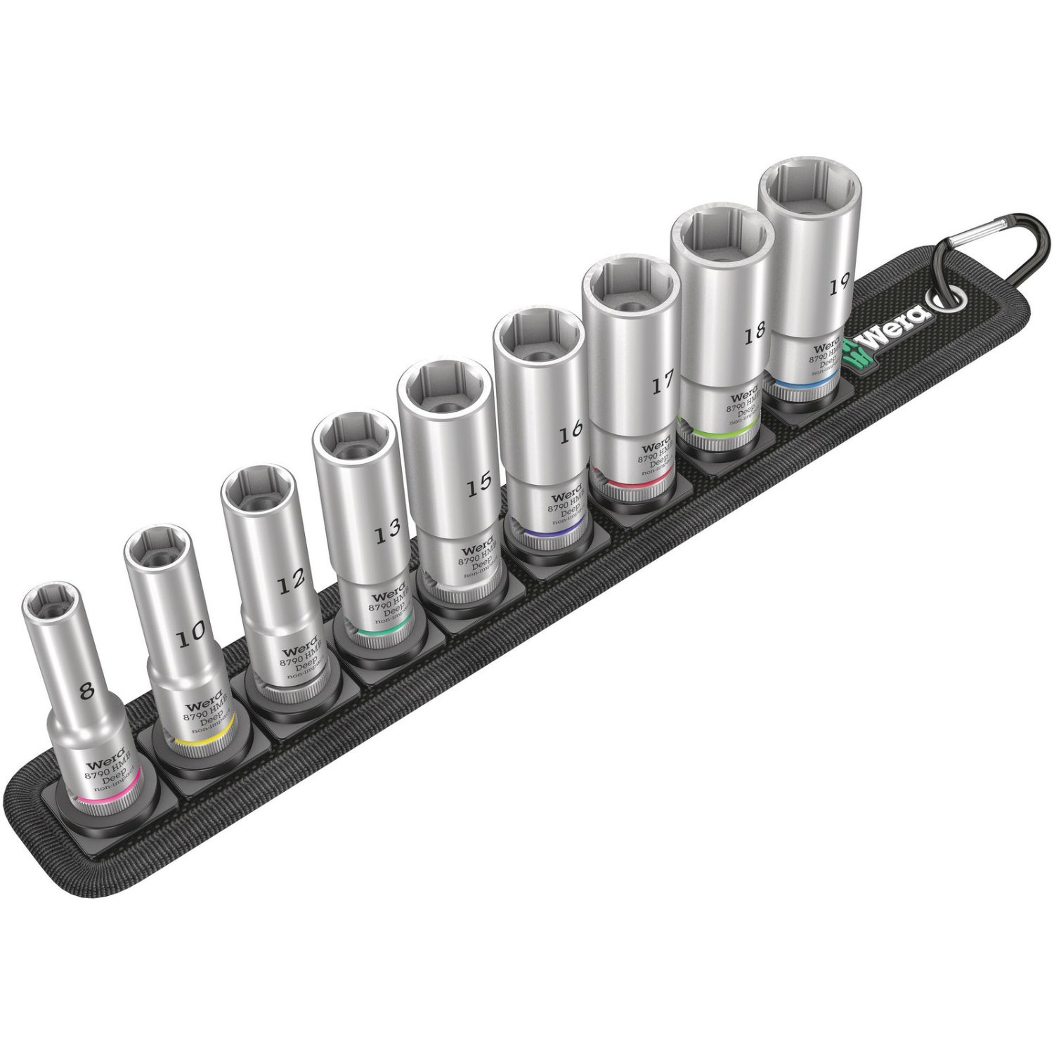 Wera Belt B Deep 1 9-delige Doppenset Incl. Houder - 3/8"