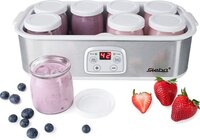 Steba JM3 Yoghurtmaker - RVS - 8 potjes - Timer - BPA vrij