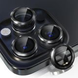 Casemania Camera Lens Glas Geschikt voor Apple iPhone 15 Pro Max - Gehard Glas Camera Protector - Zwart