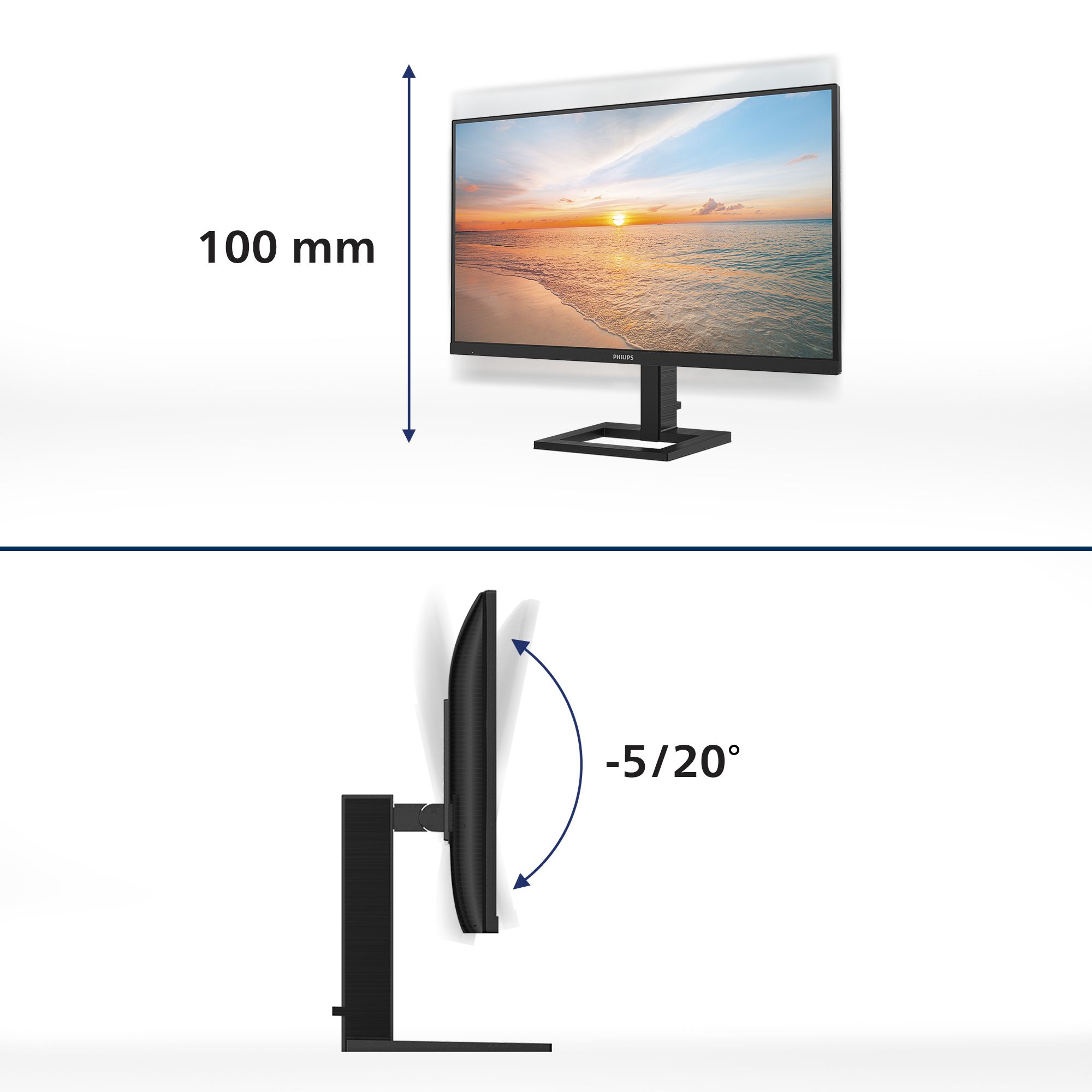 Philips 27E1N1800AE 27" 4K IPS Monitor - HDR, HDMI, DisplayPort