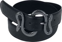 Black Premium by EMP Zwarte riem met slangengespsluiting - Unisex - 95 cm