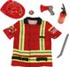 Klein Toys Costume de pompier avec mégaphone, pied-de-biche, badge et casque - Rouge/Jaune