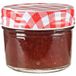 Bocaux de confiture couvercles blanc et rouge 96 pièces verre 110 ml