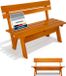 Beautissu Houten Tuinbank GR – Weerbestendig 2 Personen 120 cm breed – Massief Hout Gelakt – Duurzaam Robuust Tuinbank Hout voor Balkon Terras Serre of Tuin