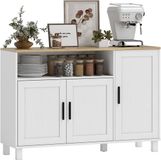 Homcom Dressoir - Spaanplaat - 110x33x75cm - Wit