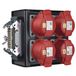 Showgear Boîtier de dérivation 16 broches vers 4x CEE 4P 16 A rouge