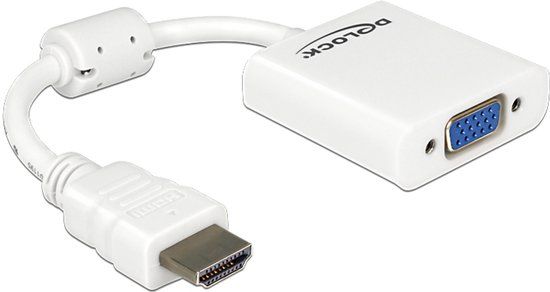 Delock Premium HDMI naar VGA adapter / wit - 0,15 meter