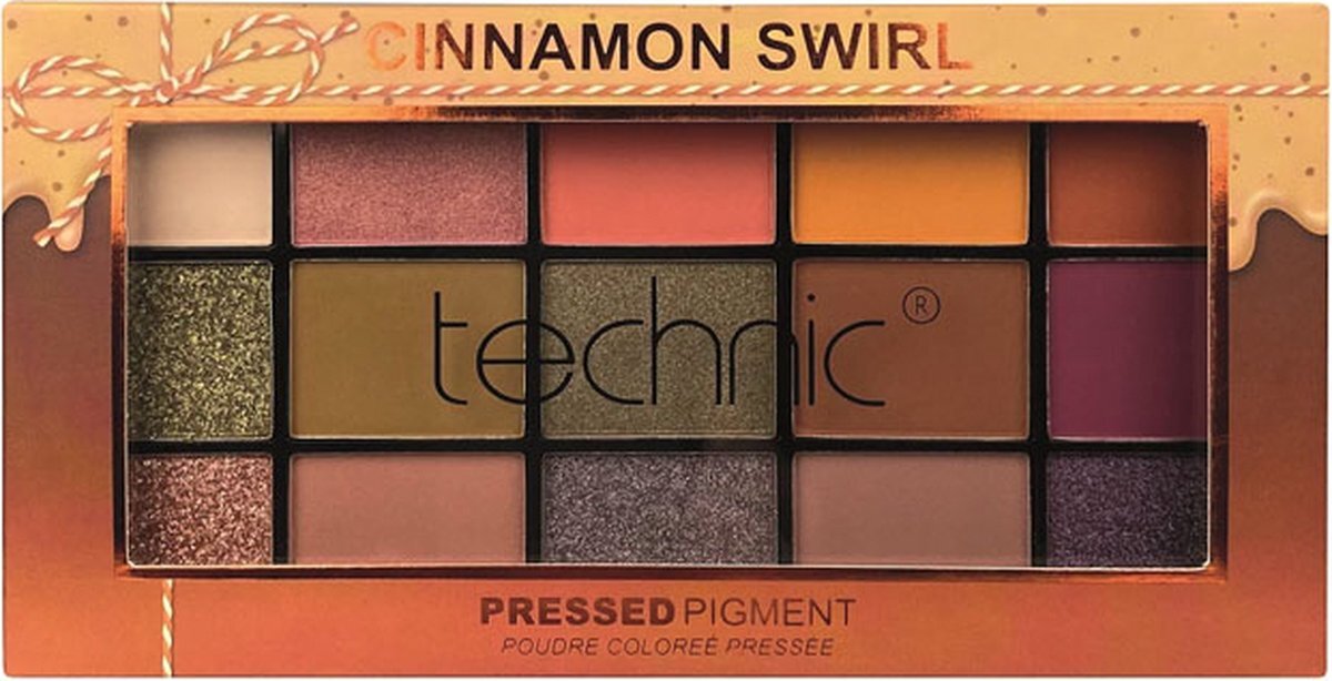 Technic Pressed Pigment Oogschaduw Palette - Cinnamon Swirl