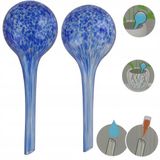 bouteille 2x distributeur d'eau pour plantes en verre goutte à goutte bleu 100ml