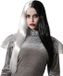 Atosa Halloween verkleedpruik lang haar - zwart/wit - dames - Zombie/Spook/Heks