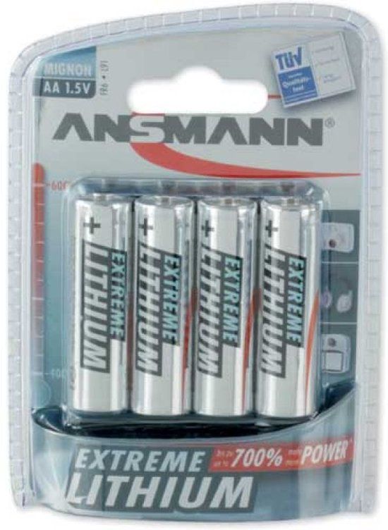 Ansmann Extreme Lithium AA Mignon - 4 stuks